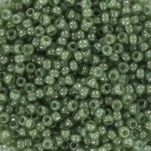 Perles de rocailles Miyuki 11/0 Ceylon translucent sage green 11-2375