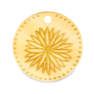 Breloques Plexx 20mm Fleur de naissance Septembre - Aster Dor&eacute;