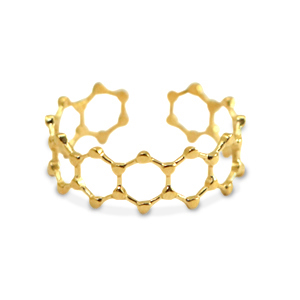 Bagues en acier Inox Dor&eacute;