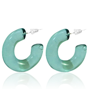 Boucles d'oreilles tendance cr&eacute;oles Bleu oc&eacute;an