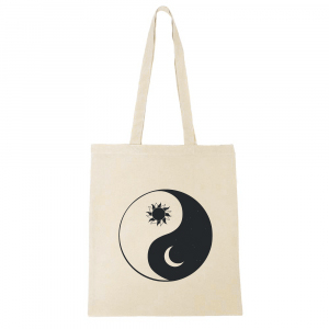 Sacs en coton Yin&Yang Beige &eacute;cru