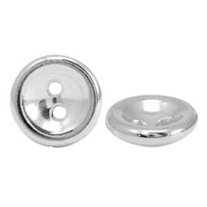 Perles en m&eacute;tal DQ bouton 10mm Argent&eacute; antique (sans nickel)