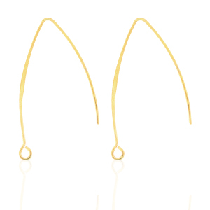 Boucles d'oreilles en acier inox Dor&eacute;