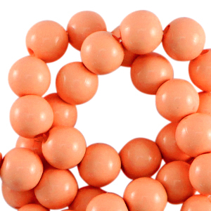Perles acryliques 6 mm brillant Orange corail