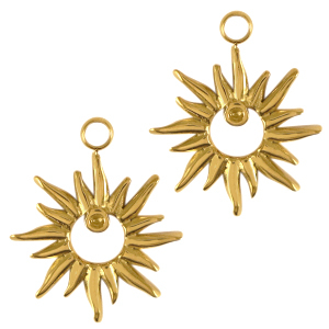 Breloques en acier Inox &eacute;toile Dor&eacute;