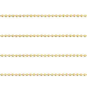 Appr&ecirc;ts en m&eacute;tal DQ cha&icirc;ne &agrave; billes facettes 2mm Dor&eacute; (sans nickel)