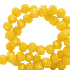 Perles &agrave; facettes 4x3mm disque Heishi Jaune flash-pearl shine coating