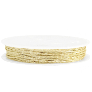 Fil macram&eacute; tress&eacute; 1mm Dor&eacute; clair