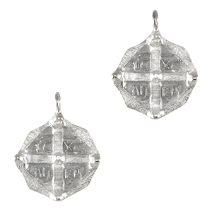 Breloques en m&eacute;tal DQ "ICXC NIKA" Argent&eacute; antique (sans nickel)