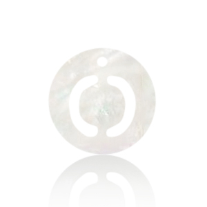 Pendentifs coquillage specials lettre O Blanc (couleur naturelle)