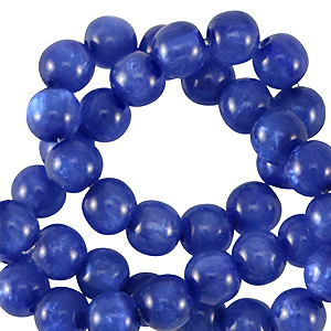 Perles Polaris rond 6mm Mosso Bleu royal fonc&eacute;&nbsp;