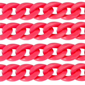 Cha&icirc;ne acrylique 29mm brillante Rose n&eacute;on