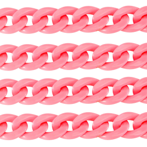 Cha&icirc;ne acrylique 22mm brillante Rose hot