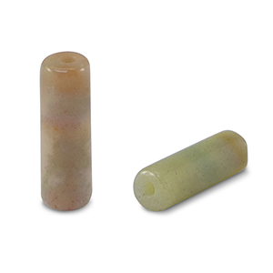 Pierres naturelles perles Agate tube Vert-rose