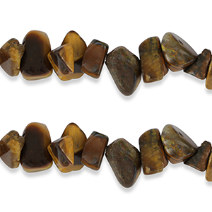 Perles Chips &OElig;il de tigre Marron dor&eacute;