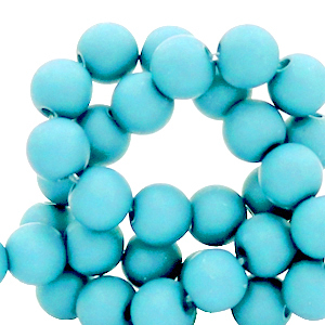 Perles acryliques 6 mm Bleu aquamarine