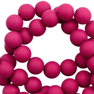 Perles acryliques 6 mm Violet magenta