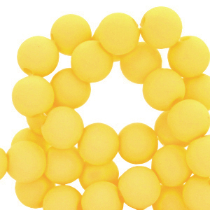 Perles acryliques 4 mm Jaune flamboyant