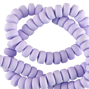 Perles en polym&egrave;re rondelles 7mm Violet doux
