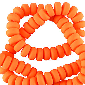 Perles en polym&egrave;re rondelles 7mm Orange