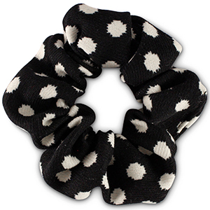 Chouchous pour cheveux pois Noir-blanc