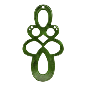 Pendentifs en r&eacute;sine baroque Vert mousse