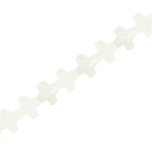 Perles coquillage croix Blanc