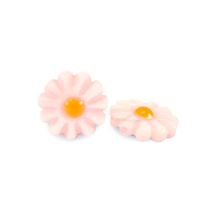 Perles coquillage fleur Rose clair-orange