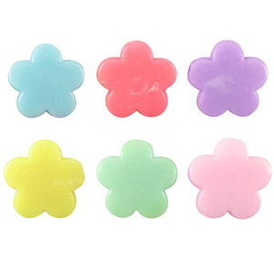 Perles aspect acrylique fleur Multicolore pastel