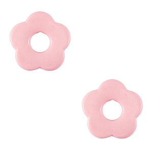 Breloques acryliques fleur Rose clair