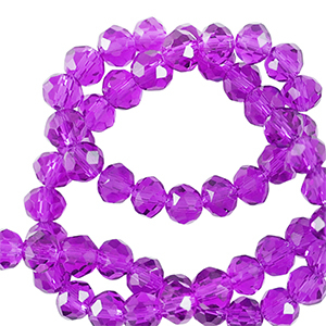 Perles &agrave; facettes 4x3mm disque Heishi Violet tillandsia