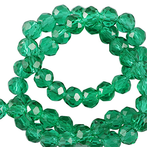 Perles &agrave; facettes 3x2mm disque Heishi Vert eden