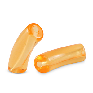 Perles tubes acryliques Orange