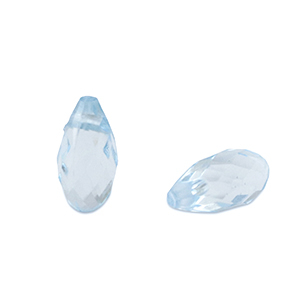 Perles acryliques goutte Bleu aquamarine transparent
