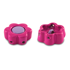 Perles tile fleur Rose magenta-violet paisley