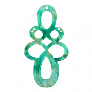 Pendentifs en r&eacute;sine baroque Turquoise-vert