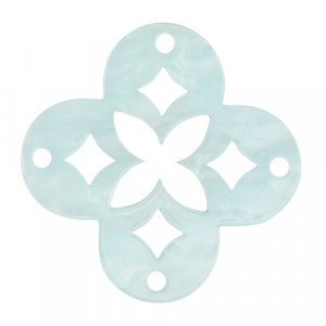 Pendentifs en r&eacute;sine mosa&iuml;que Bleu ciel