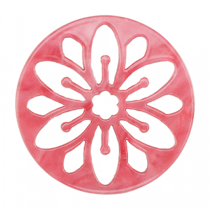 Pendentifs en r&eacute;sine mandala Rose p&acirc;le