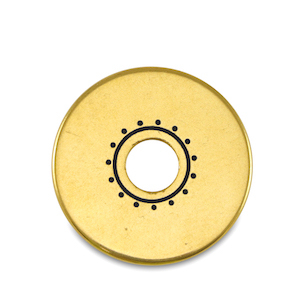 Perles en m&eacute;tal DQ donut Dor&eacute; (sans nickel)