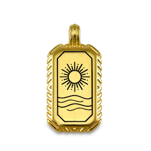 Breloques en m&eacute;tal DQ soleil Dor&eacute; (sans nickel)