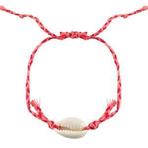 Bracelets tendance cauri Rouge-rose
