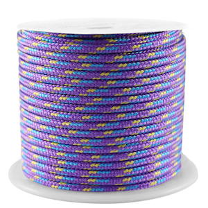 Cordelette 2mm Violet-bleu-dor&eacute;