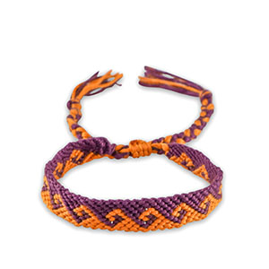 Bracelets tendance Violet raisin-orange zeste