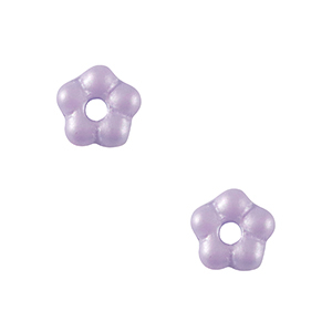 Perles tch&egrave;ques fleur 5mm Lilas