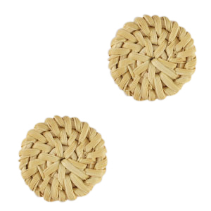 Pendentifs en rotin 22mm Beige natural