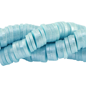 Perles Katsuki Heishi 4mm Bleu arctique-pearl shine coating