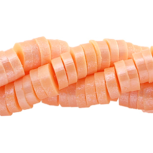 Perles Katsuki Heishi 4mm Orange dahlia-pearl shine coating