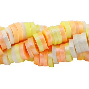 Perles Katsuki Heishi 6mm Multicolore-pearl shine coating