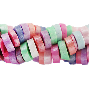 Perles Katsuki Heishi 4mm Multicolore-pearl shine coating