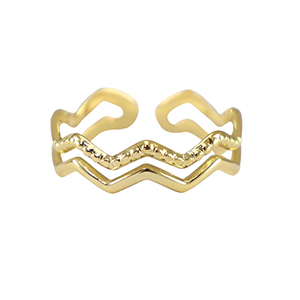 Bagues en acier Inox Dor&eacute;